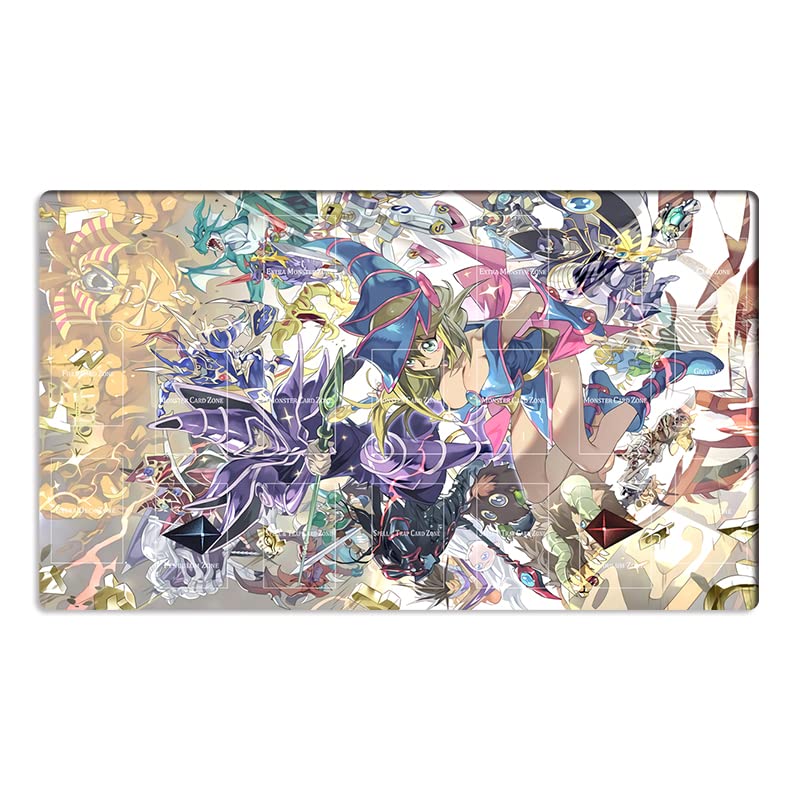 Mlikemat playmat with duel monsters layout zones for organized, quick card setup