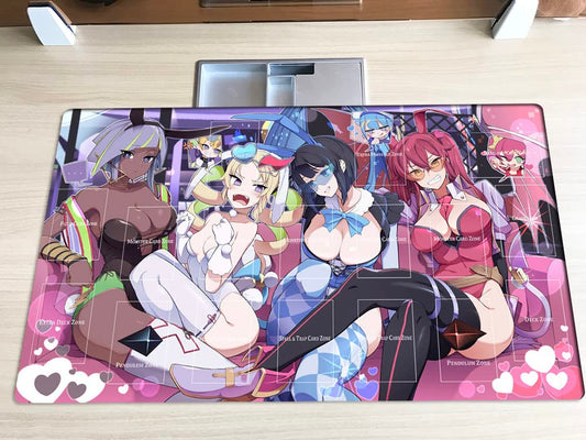 Mlikemat playmat zones layout showing deck, hand, and play areas for quick setup