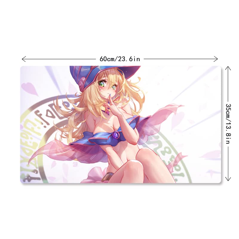 Mlikemat Dark Magician Girl playmat size reference alongside a ruler.
