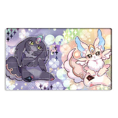 Mlikemat Purrely Lily playmat zones for organized battles and smooth card movement.