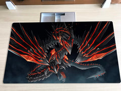 Mlikemat Red-Eyes Darkness Dragon mat rolled for easy travel and portability