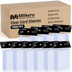 Mlikero 10000-card sleeves pack protects and organizes trading cards for collectors.