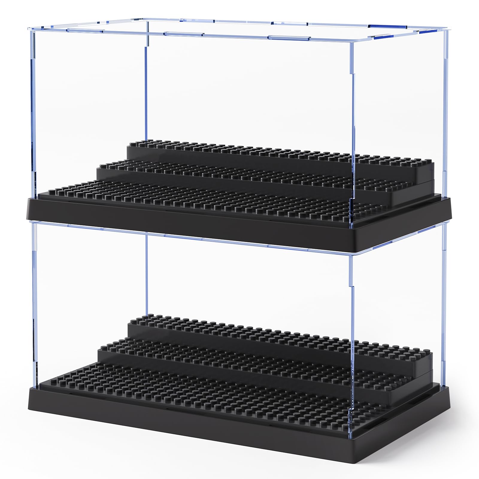 Mlikero 2-pack minifigure display case black for organized storage