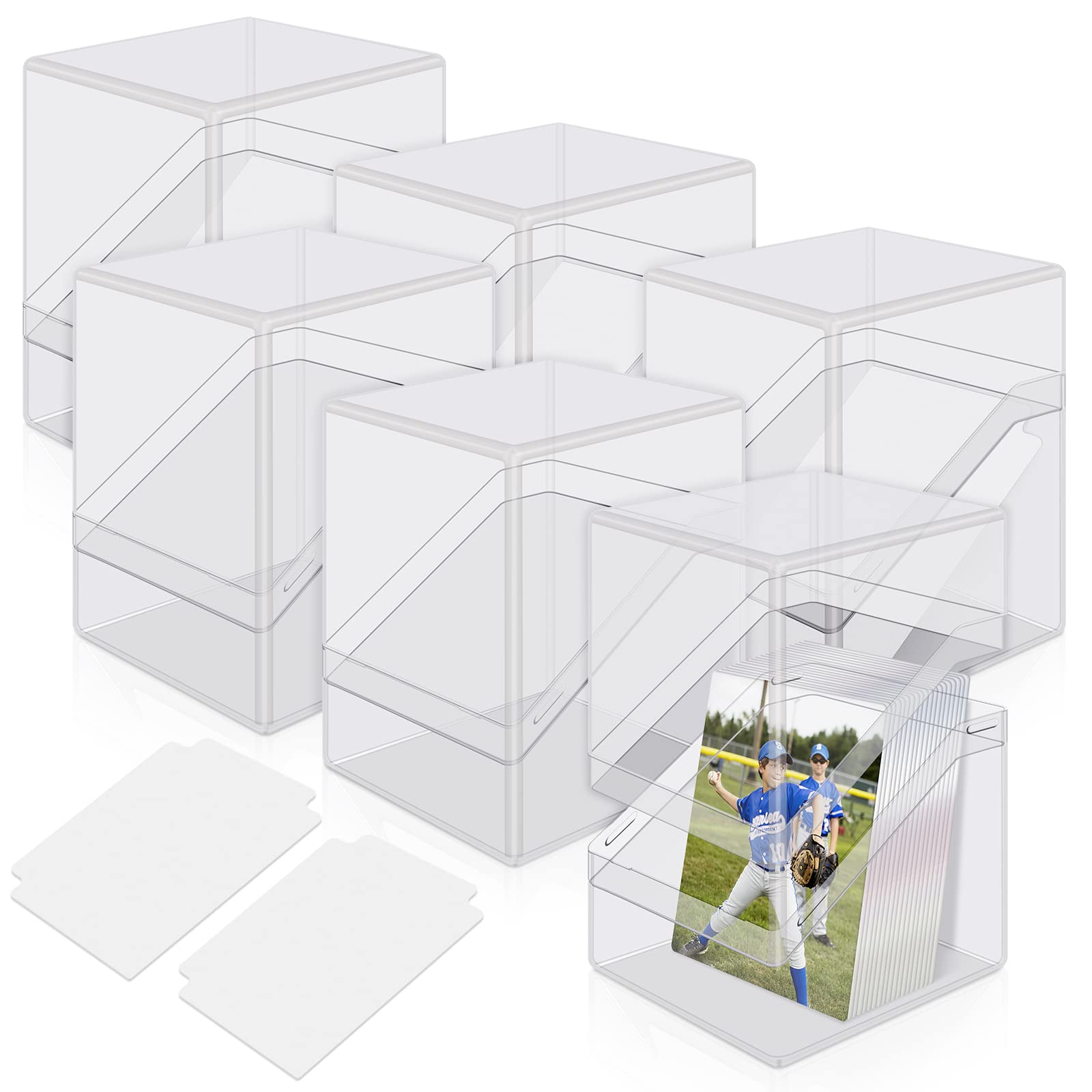 Mlikero six-pack card deck cases provide a clear view for quick deck selection.