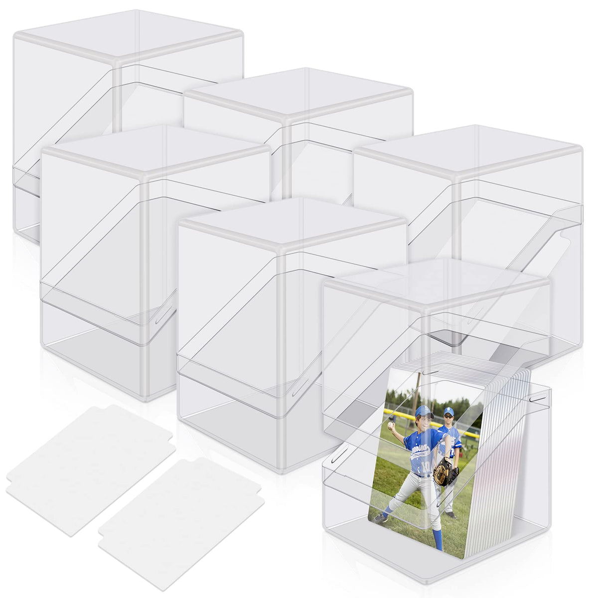 Mlikero six-pack card deck cases provide a clear view for quick deck selection.