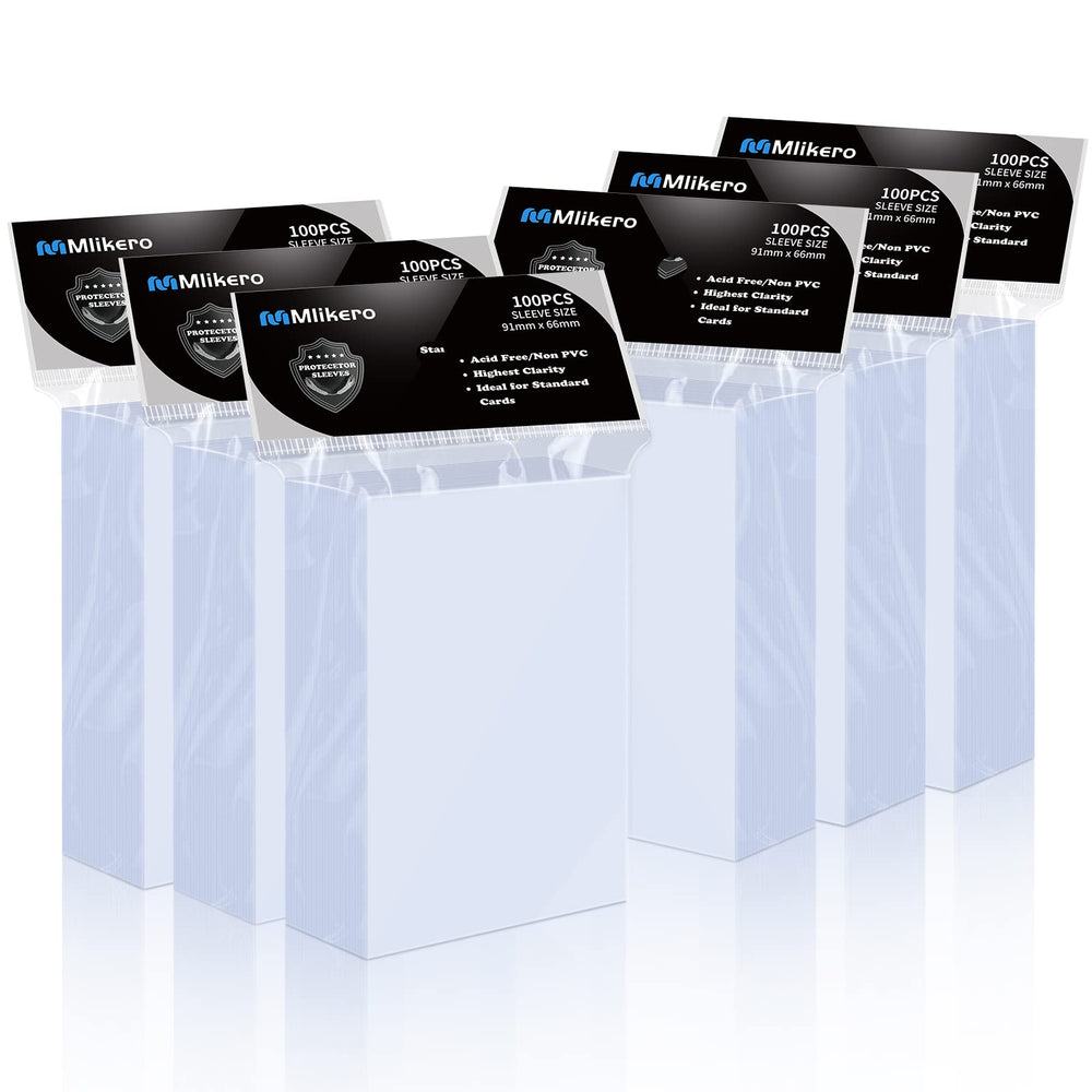 Mlikero 600-count clear card sleeves protect MTG and baseball cards with crystal clarity.