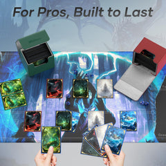 Mlikero box holds 100+ double-sleeved cards for MTG and TCG.