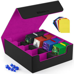 Mlikero card deck box with magnetic lid keeps cards secure during transport.