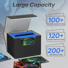 Mlikero Card Deck Box interior lined with microfiber cushions fragile sleeves.