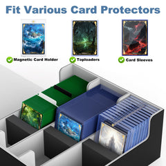 Mlikero capacity for 1800 sleeved cards enables organized collections.