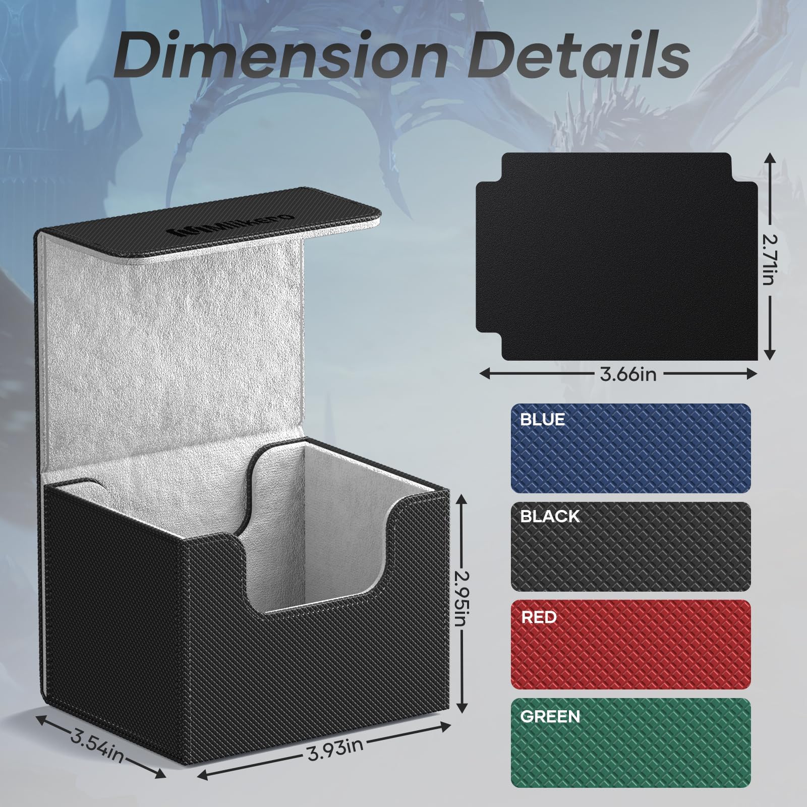 Mlikero Card Deck Box magnetic closure keeps contents secure during transport.