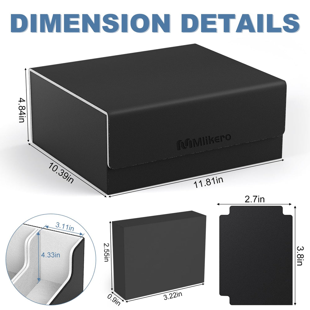 Mlikero box includes microfiber lining and dividers to prevent scratches.