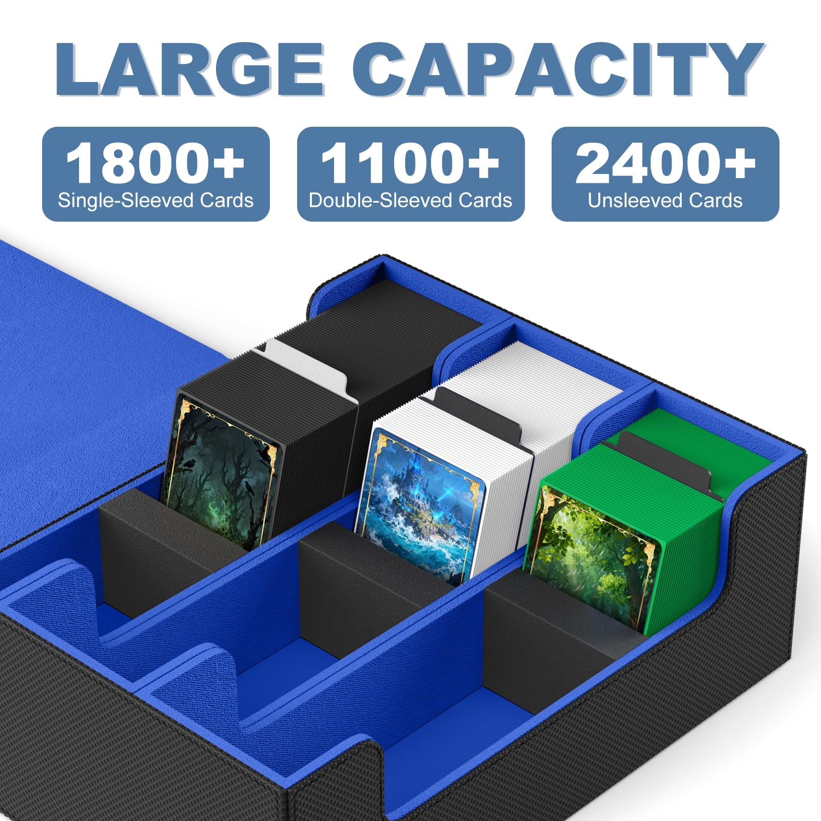 Mlikero deck box shows 10 dividers for organized storage.