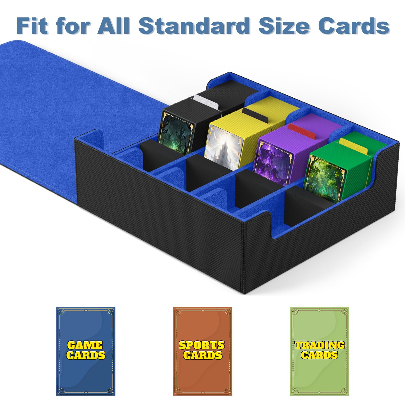 Mlikero Card Deck Case compatible with MTG PKM TCG and sports cards.