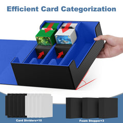 Mlikero deck box with foam stoppers protecting cards during transport.
