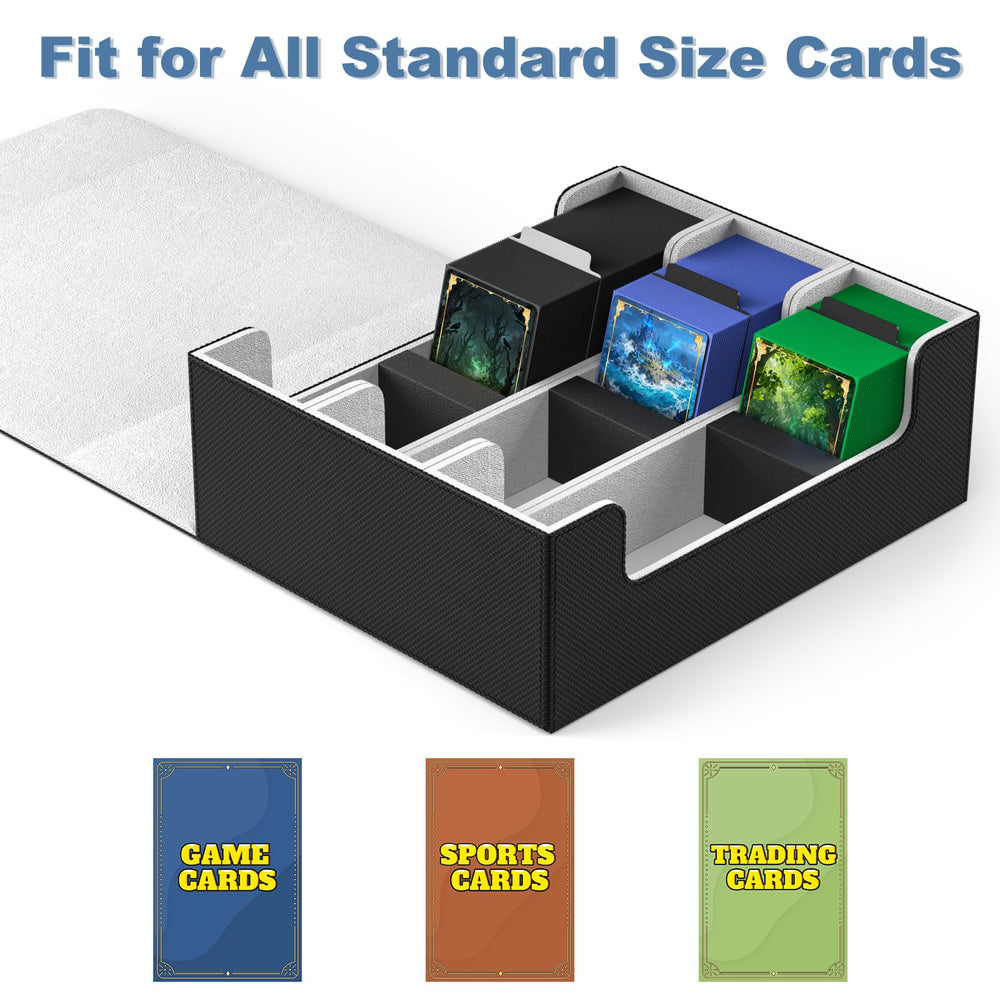 Mlikero card deck case uses magnetic closure for secure, quick access.