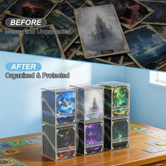 Mlikero Card Deck Case protective acrylic safeguards cards from dust