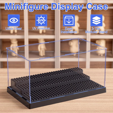 Mlikero clear acrylic display box offers 360-degree visibility for figures
