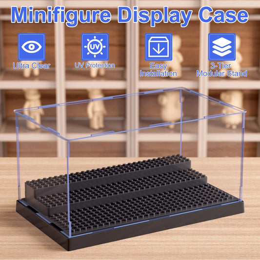 Mlikero clear acrylic display box offers 360-degree visibility for figures