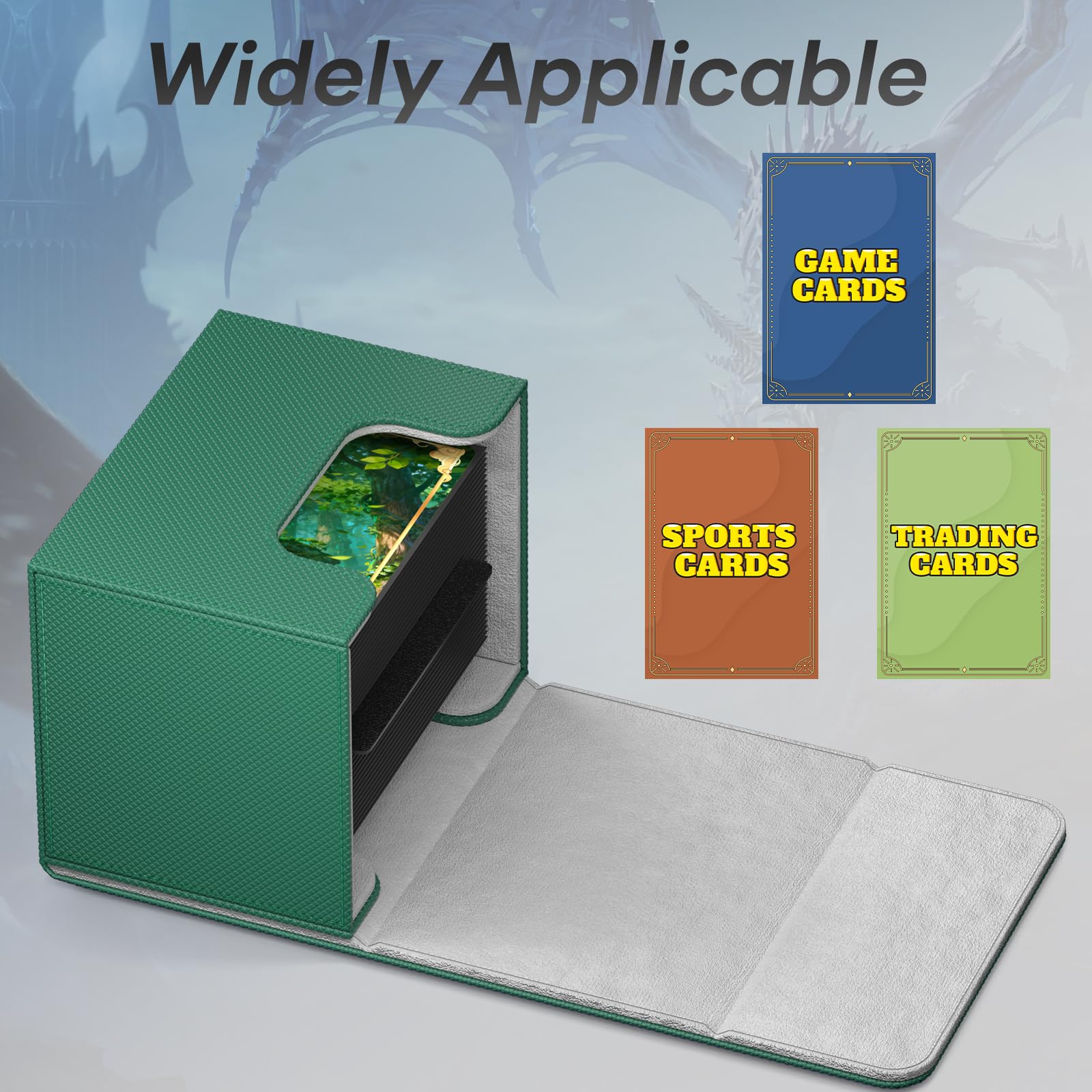 Mlikero commander deck box demonstrates ample capacity for many sleeves.