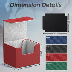 Mlikero commander deck box fits MTG and TCG cards for travel
