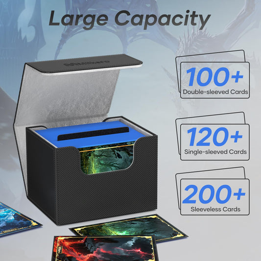 Mlikero deck box showing four dividers for organized card separation