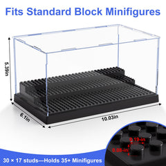 Mlikero dustproof display case protects figures from dust and stains