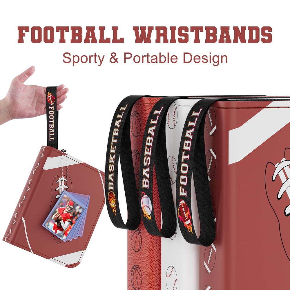 Mlikero binder wristband allows portable display of your football cards.