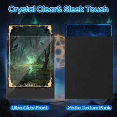 Mlikero matte-side card sleeves offer smooth shuffling and durable protection.