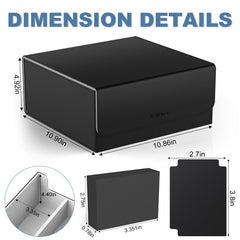 Soft microfiber lining cushions cards against scratches and creases.