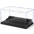 Mlikero minifigure display case with three steps for organized collections