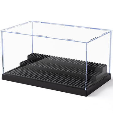 Mlikero minifigure display case with three steps for organized collections