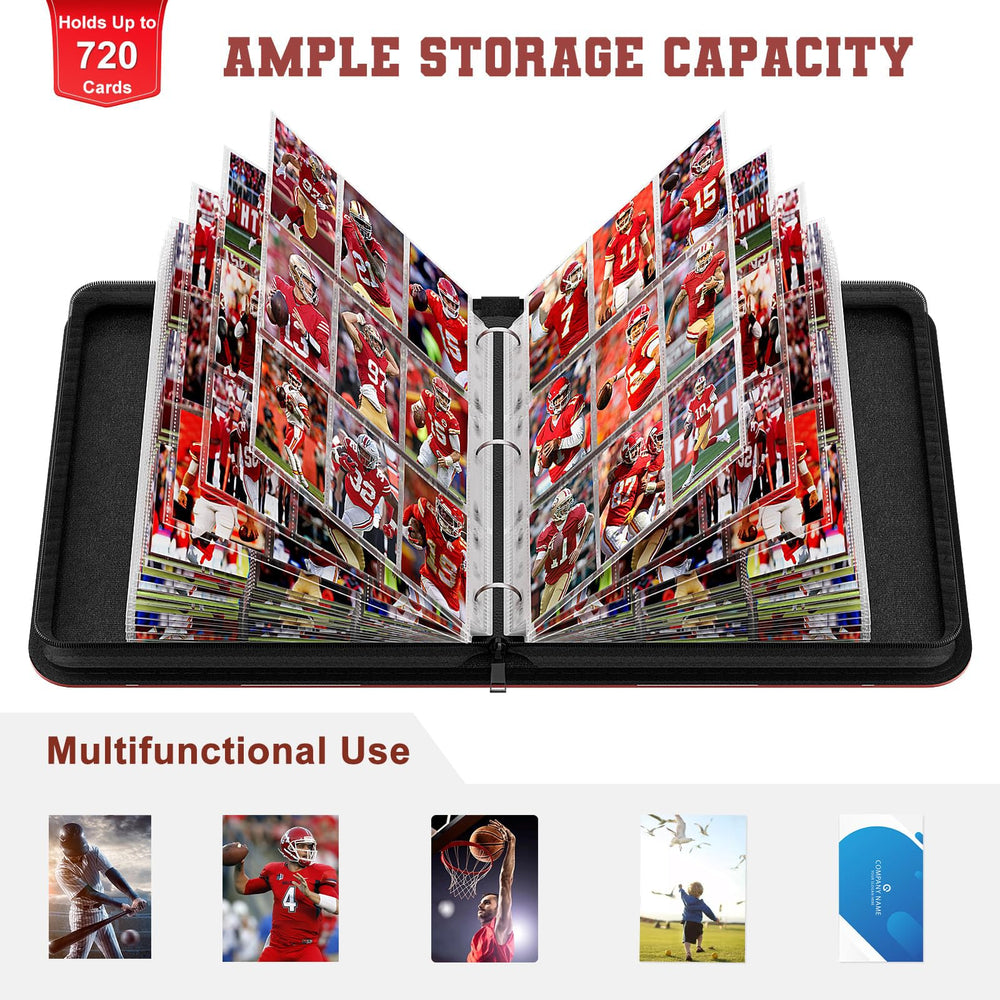 Mlikero binder supports football, baseball, and TCG cards with wide compatibility.