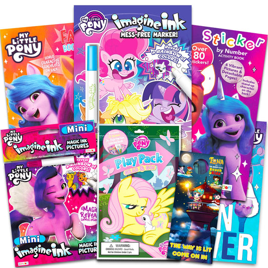 MLP giant coloring book cover featuring Rainbow Dash and friends for coloring fun
