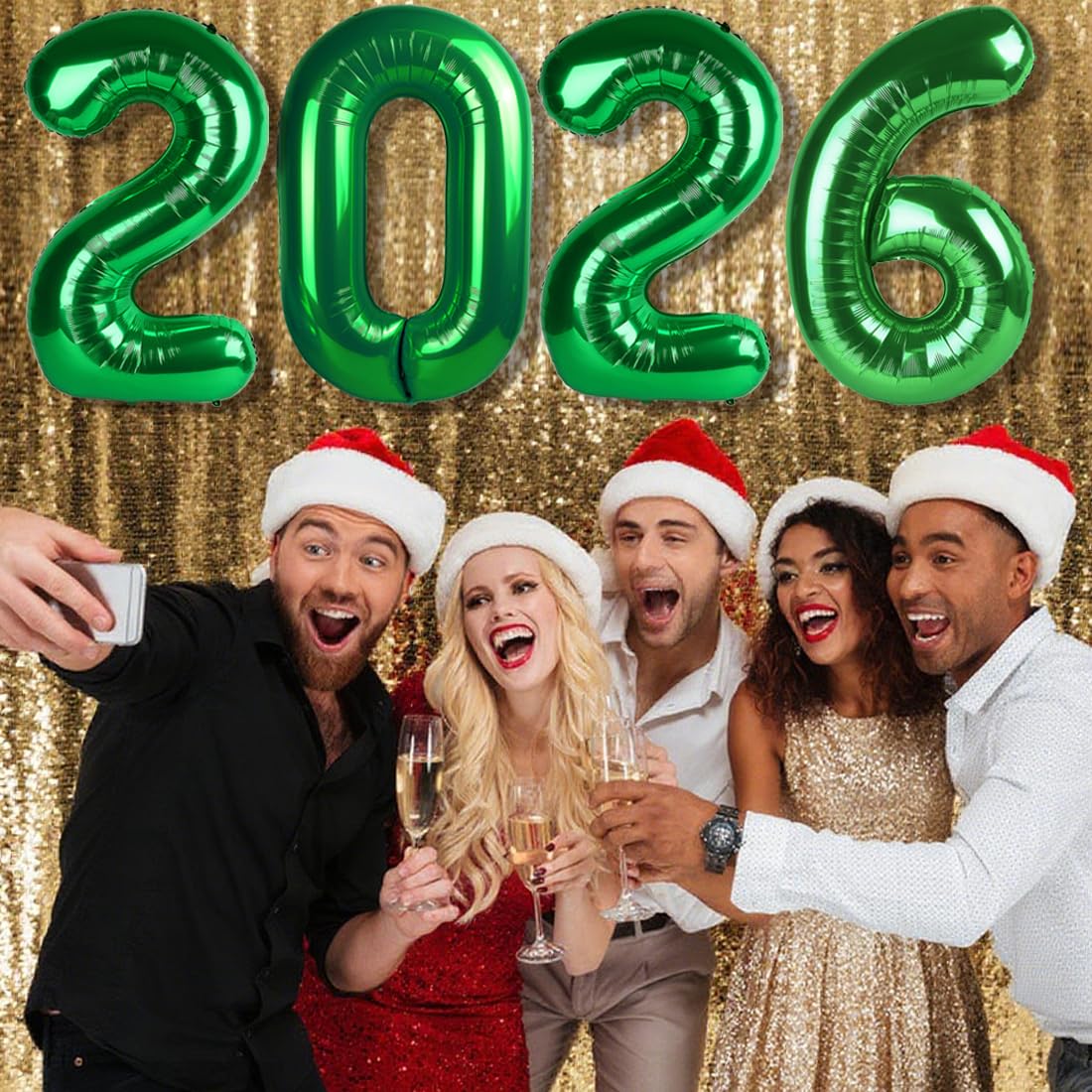 Mluchee 2026 number balloon, wall-to-wall display for graduation or birthday parties.