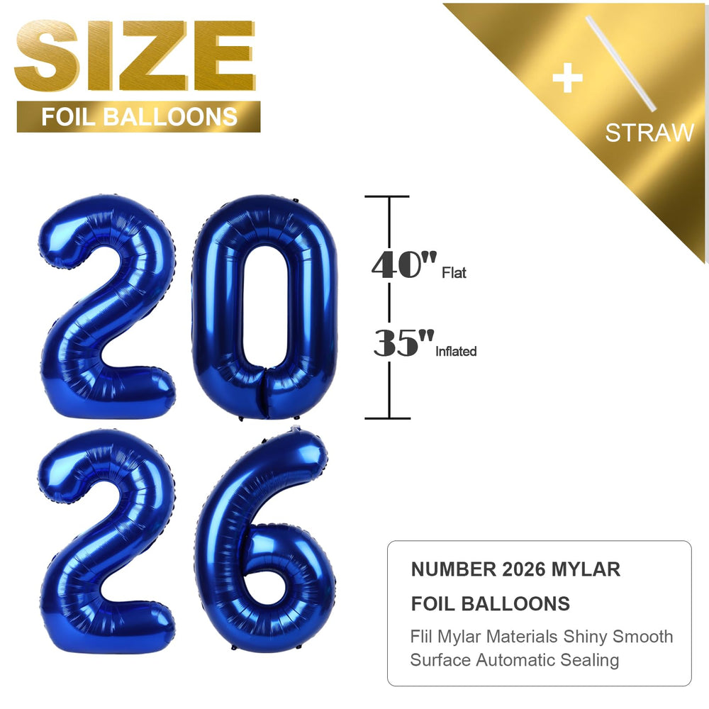 Mluchee 40 inch number balloon with self-sealing feature for easy setup.