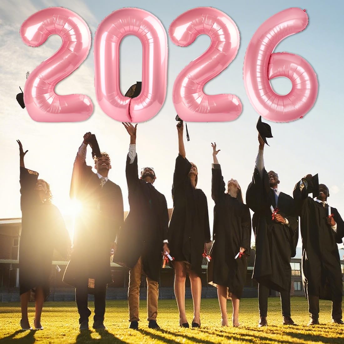 Mluchee pearl pink number balloon perfect for weddings or graduations.