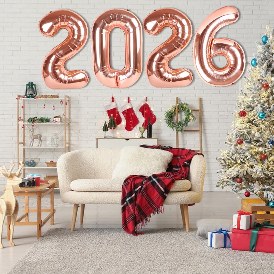 Mluchee 2026 number balloon decor for wall, floor, or table displays.