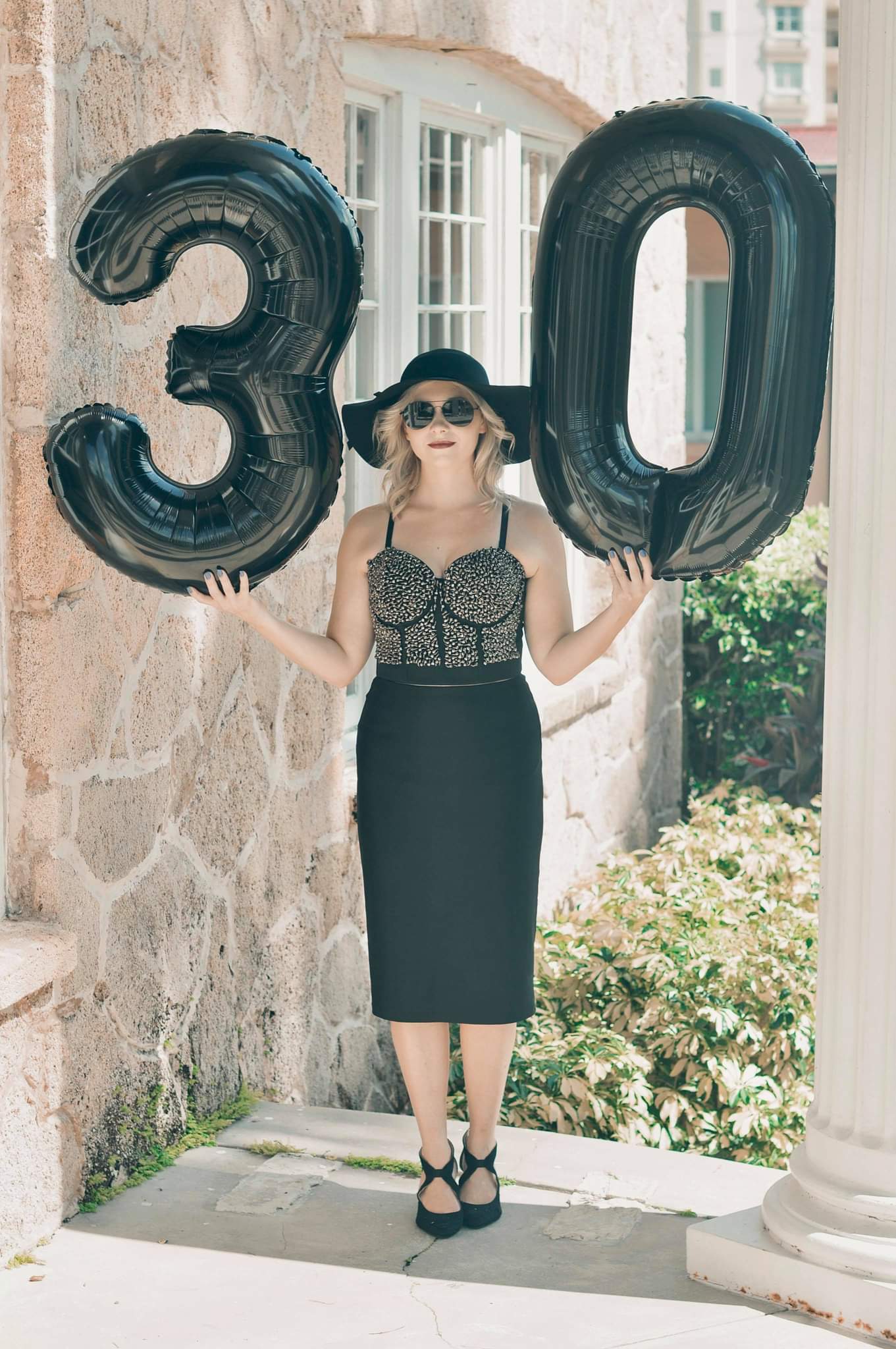 Mluchee large black number 8 balloon used as wall decor