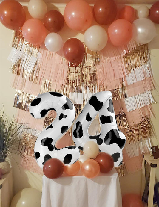 Mluchee 40-inch number balloon decor for walls and tables, quick setup for events.