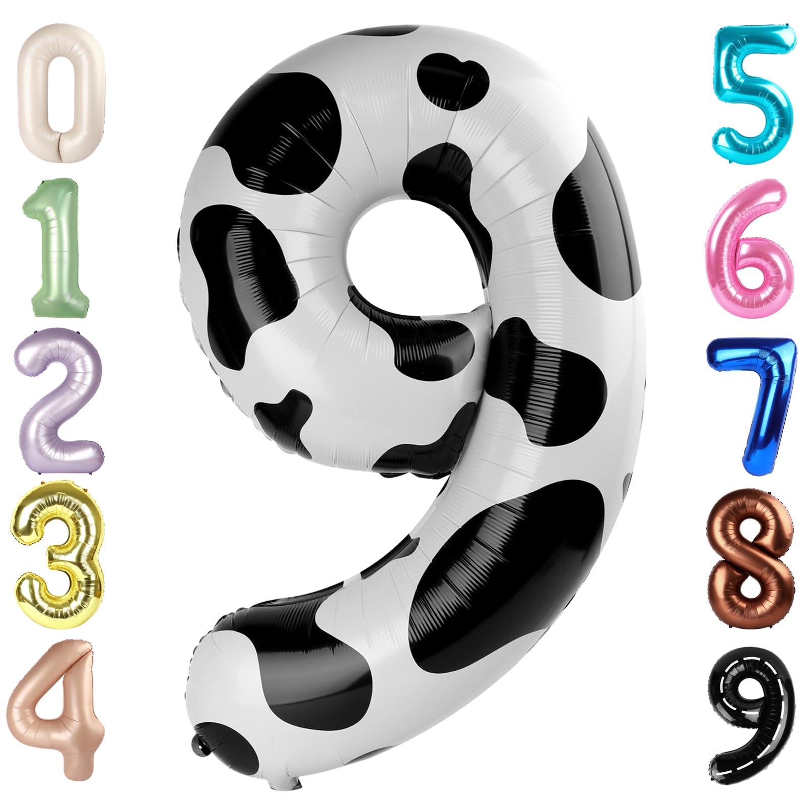 Mluchee 40-inch number balloon 9 for bold birthday decor