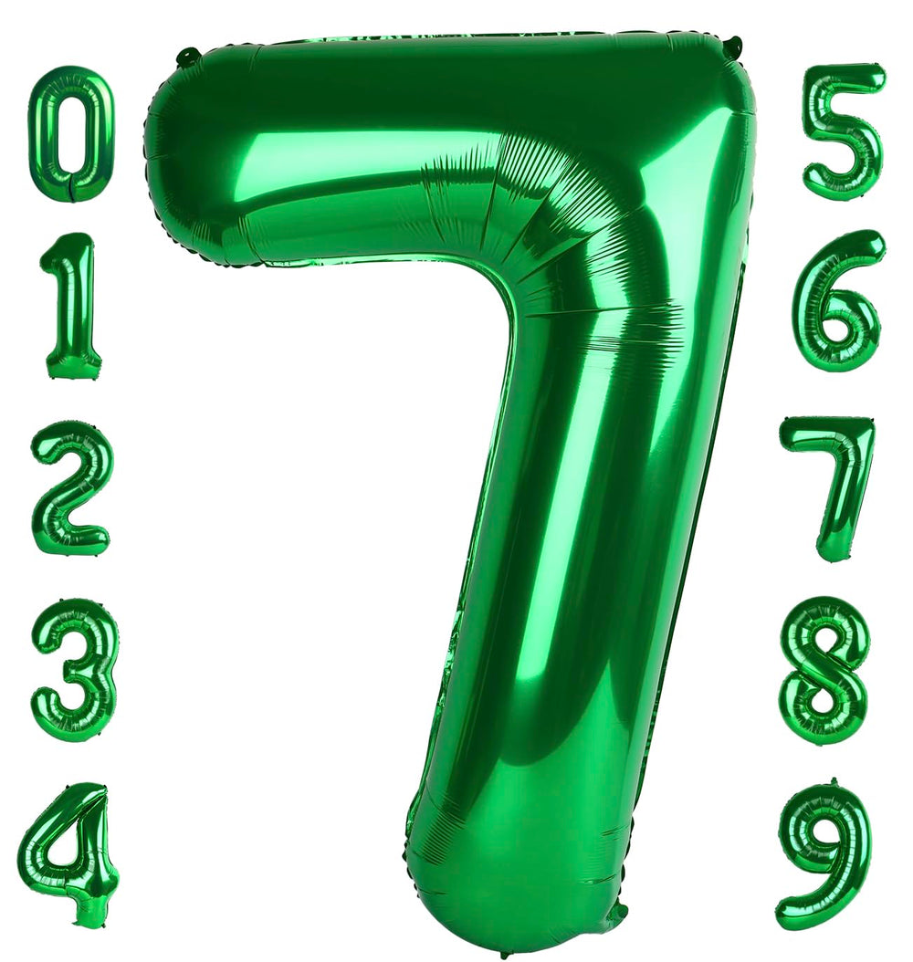 Mluchee 40-inch number 7 balloon as a bold birthday photo prop