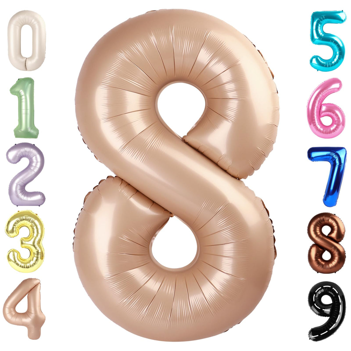 Mluchee 40-inch number 8 balloon as dramatic birthday centerpiece and photo focal point