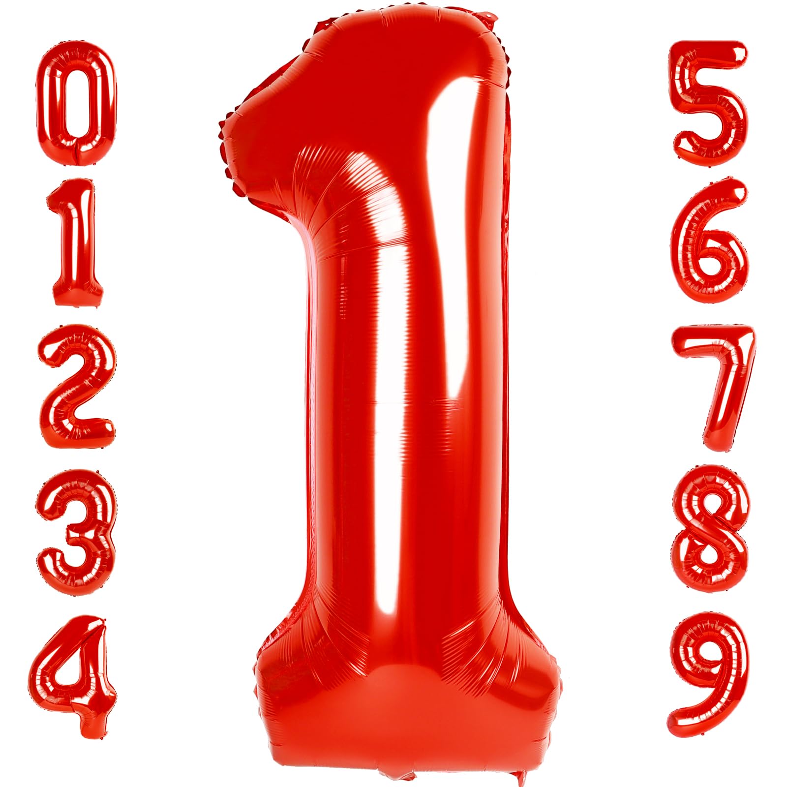 Mluchee 40-inch red number balloon for bold birthday party decor