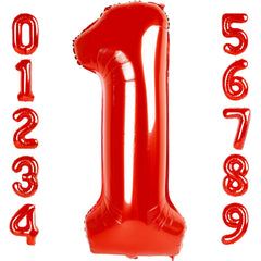 Mluchee 40-inch red number balloon for bold birthday party decor