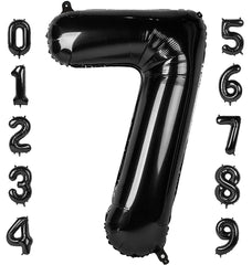 Mluchee 40-inch black number 7 balloon for bold birthday party decor.