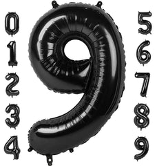 Mluchee 40-inch number balloon 9 assembly for easy DIY party decor.