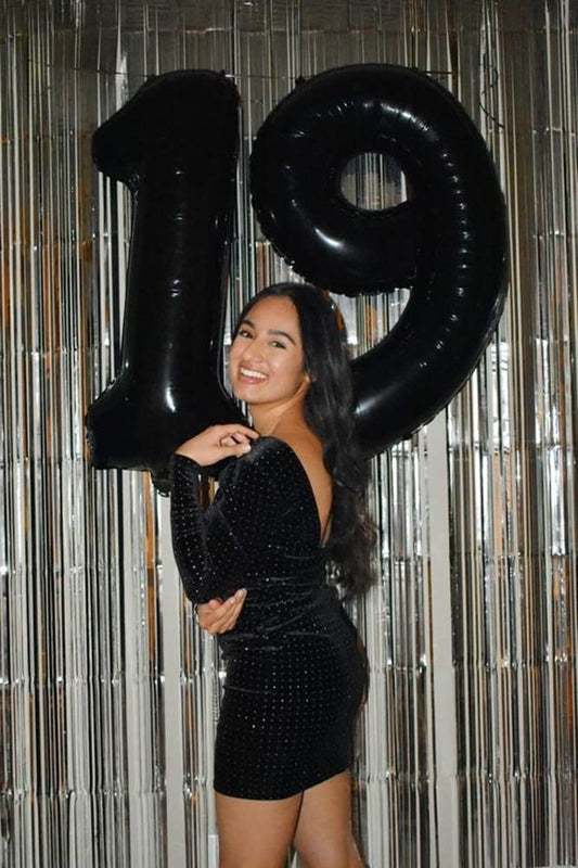 Mluchee 40-inch number balloon 9 durable material for long-lasting color.