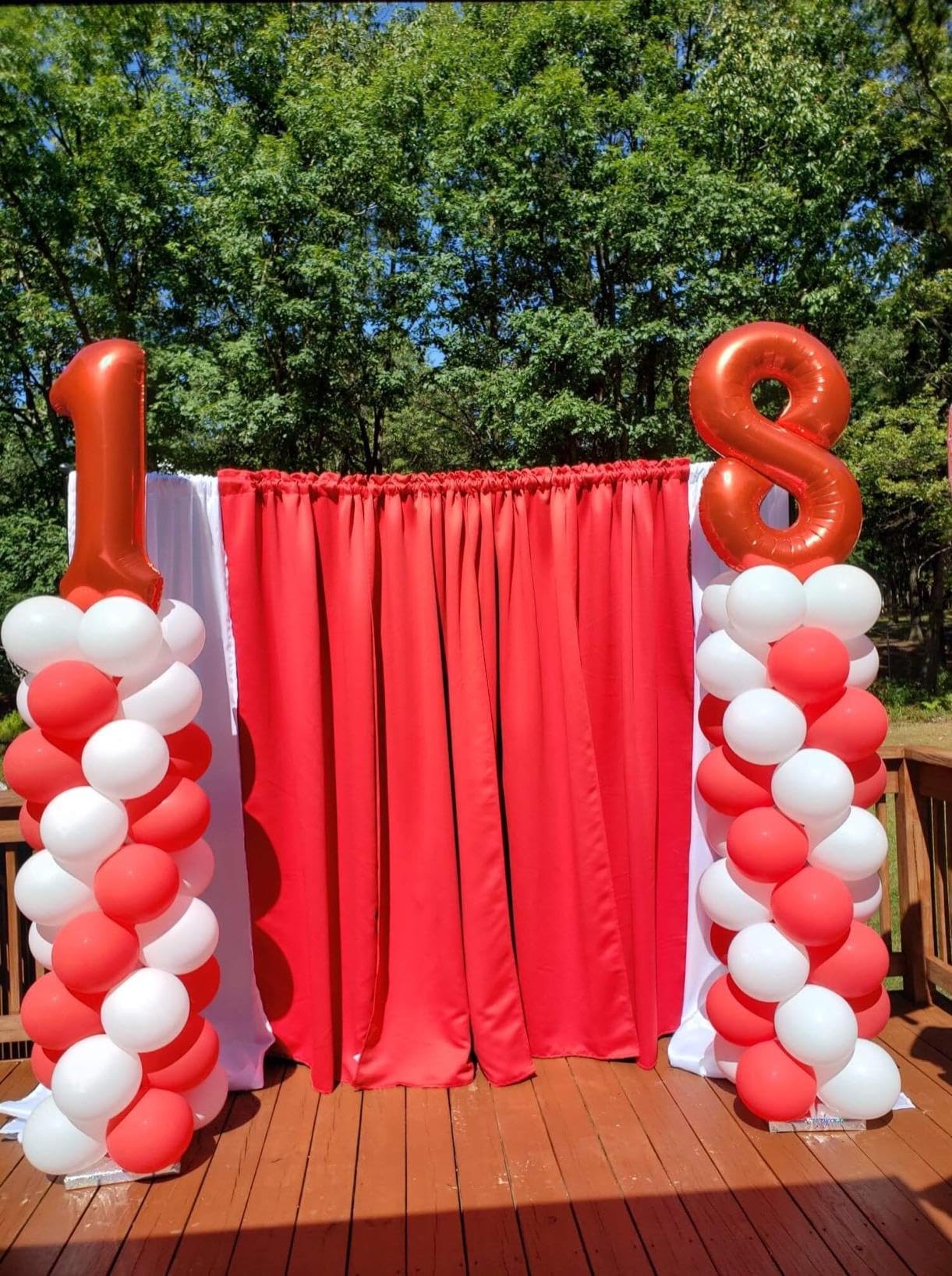 Mluchee red 40inch number balloon adds a dramatic celebration focal point