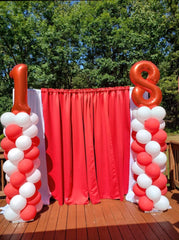 Mluchee red 40inch number balloon adds a dramatic celebration focal point